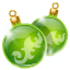 Зелёные стеклянные шары