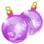 Лиловые стеклянные шары