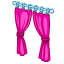 Элегантные розовые шторы