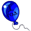 Игрушки: Синий воздушный шарик