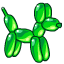 Зелёная фигурка из шарика