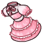 Розовое атласное платье