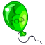 Зеленый воздушный шарик