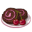Десерт: Вишнево-шоколадный рулетик