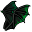 Зелёные демонические крылья