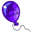 Фиолетовый праздничный шарик
