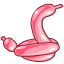 Сказочная фигурка из розового шарика