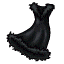 Чёрное платье с пушистой отделкой