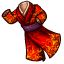 Огненное расшитое кимоно
