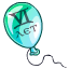 Бирюзовый воздушный шарик