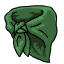 Зелёный вязаный платок