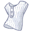 Одежда: Белая блузка с перфорацией