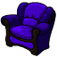 Фиолетовое кожаное кресло