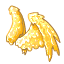 Внешность: Остекленевшие крылья из золочёного песка