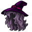 Внешность: Лиловая ведьминская шляпа